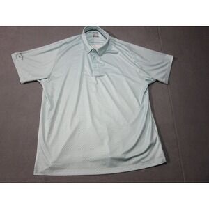 Callaway Polo Shirt Mens 2XL Blue Opti-Dri Golf Performance Stretch Geometric